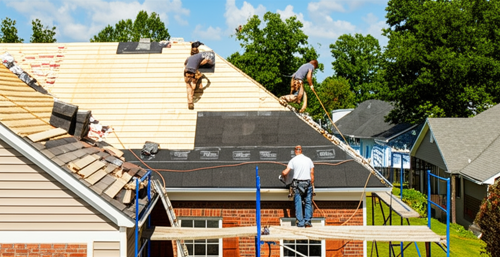 Installation de toiture professionnelle